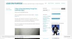 Desktop Screenshot of leadonpurposeblog.com